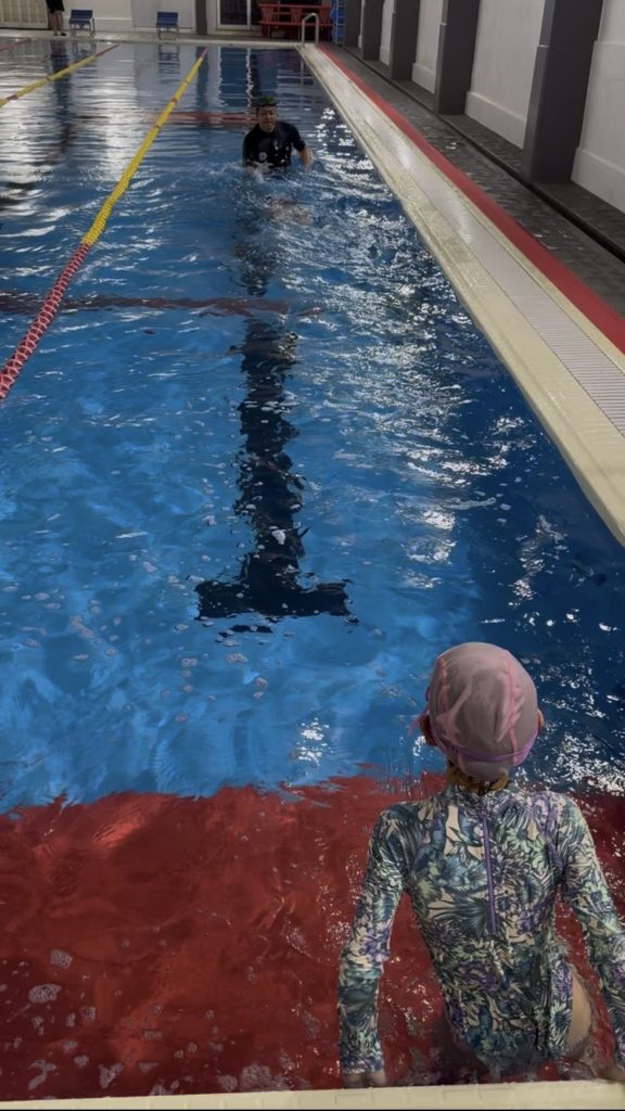 Butterfly stroke practice in Fukuoka