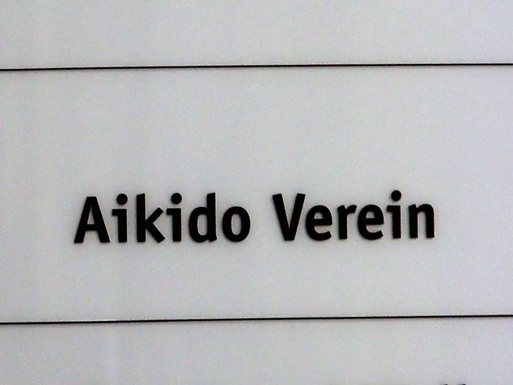 A group of Aikido practitioners training together on dojo mats