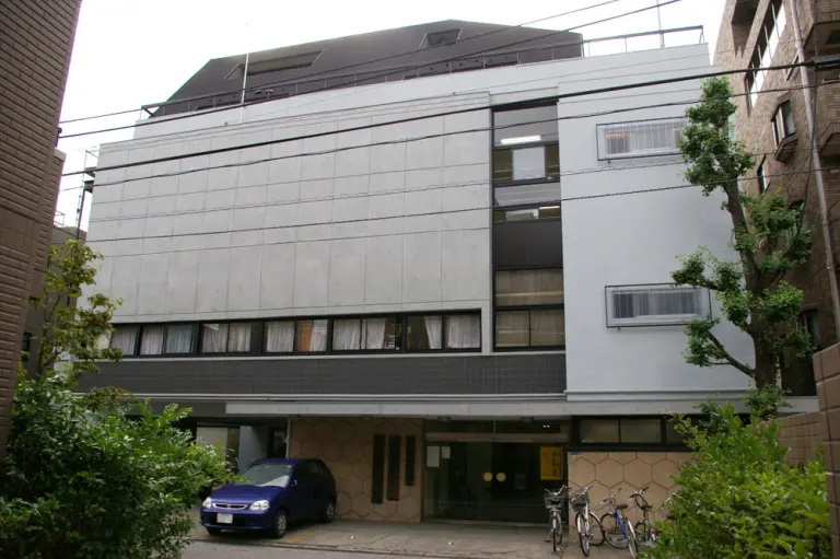 Exterior of the Aikikai Hombu Dojo building in Shinjuku, Tokyo