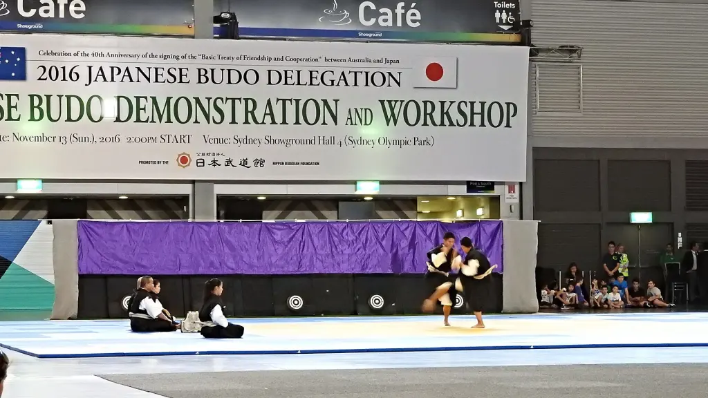 Two Shorinji Kempo practitioners performing a paired defensive technique in Sydney