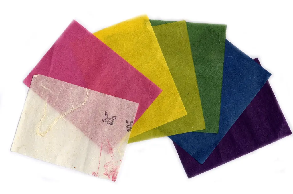 A pale sheet of textured Sugihara washi paper