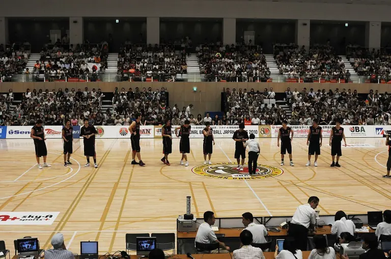 Japan’s men’s basketball team at Sumida City Gymnasium.