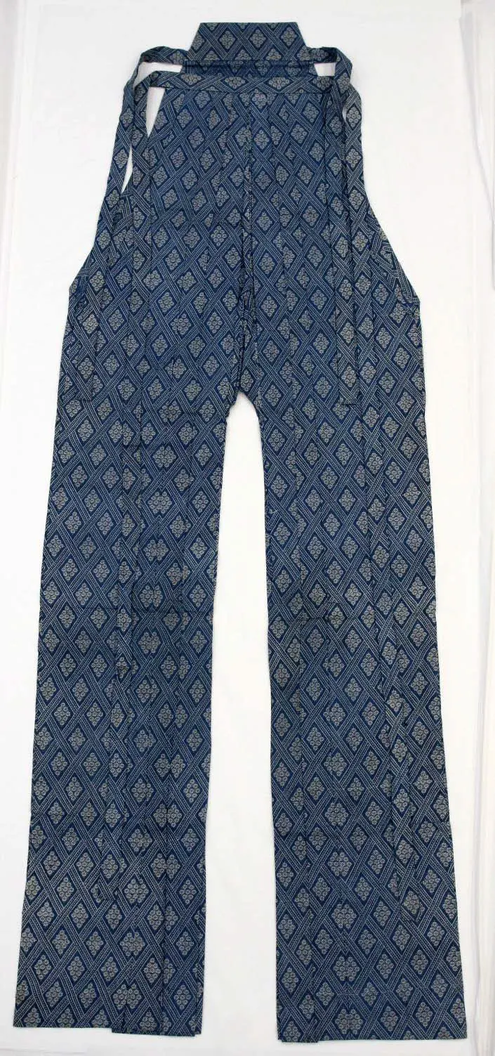 Long pleated hemp hakama trousers displayed against a neutral background