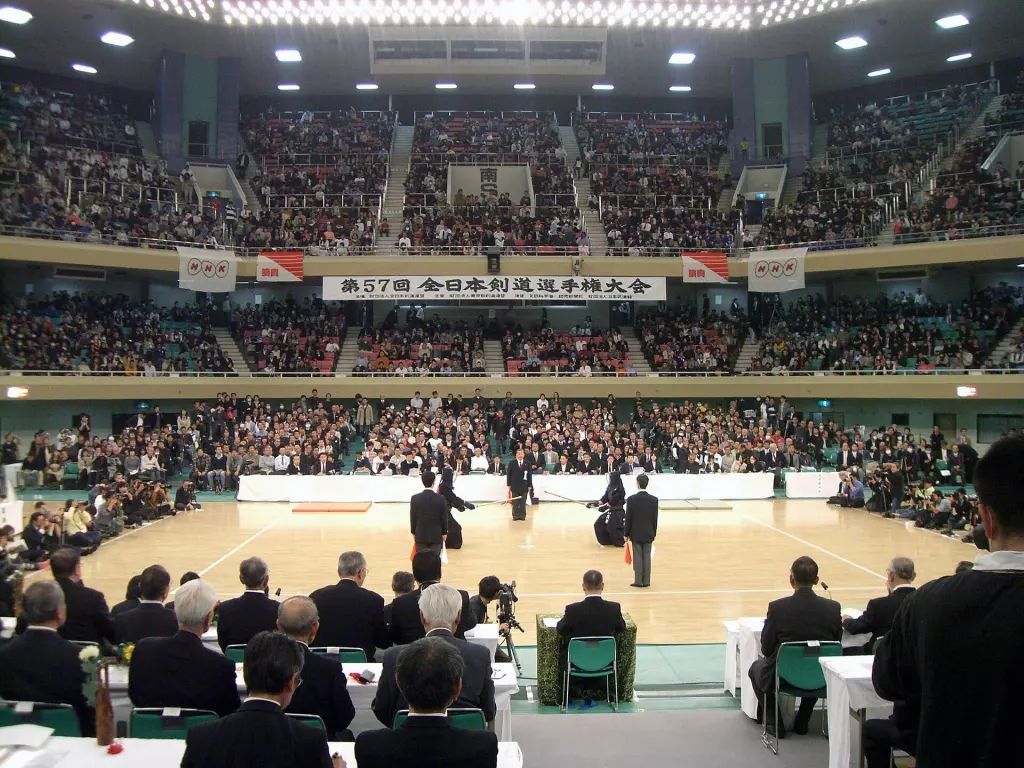A Kendo competition at the All Japan Championship in Nippon Budokan