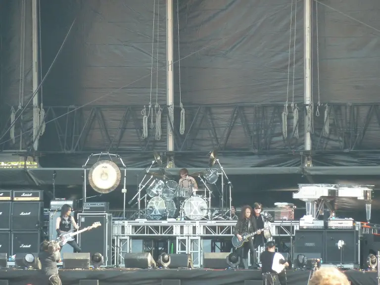 X Japan performing on stage at Lollapalooza in 2010