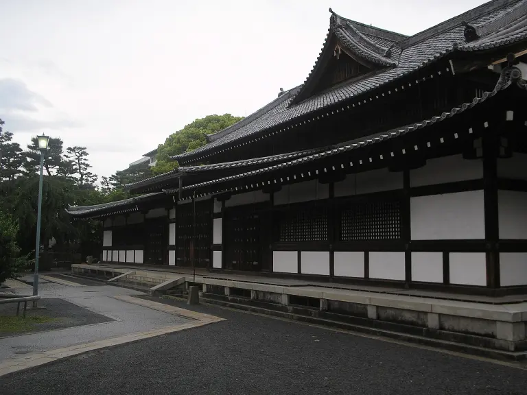 Historic wooden Butokuden martial arts hall in Kyoto