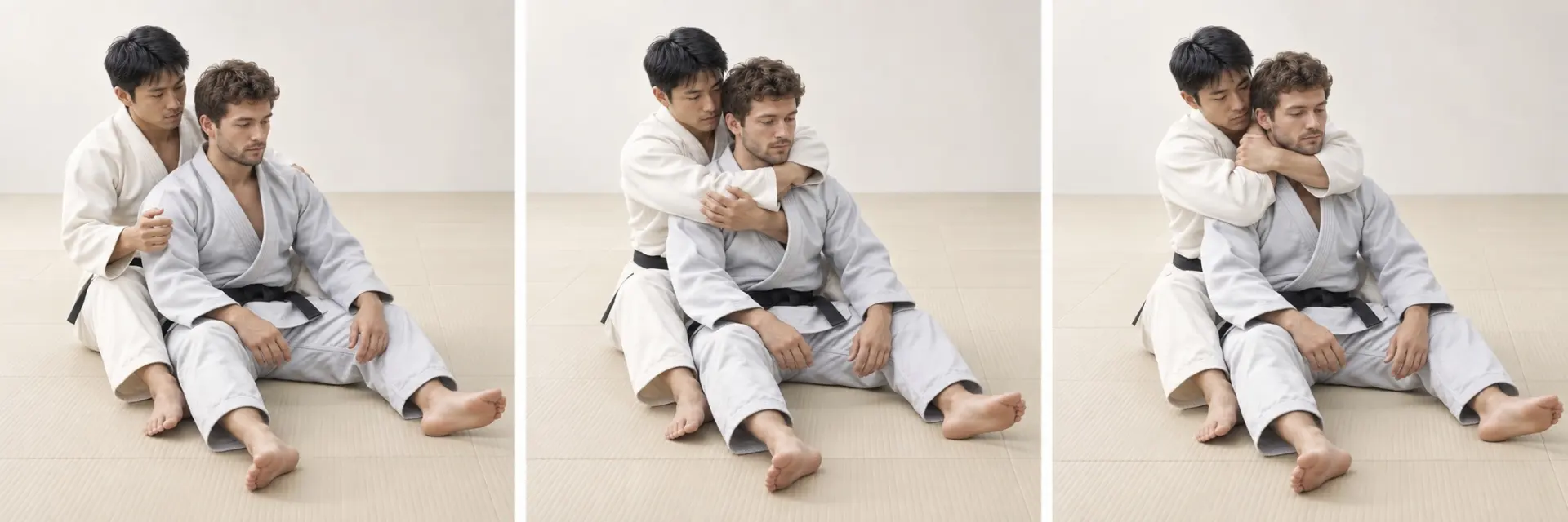 Hadaka-jime technique shape: Control without using the judogi.