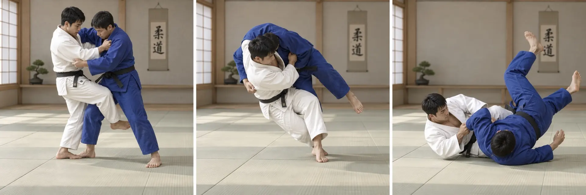 Hane-makikomi technique shape: Complete the defining action.