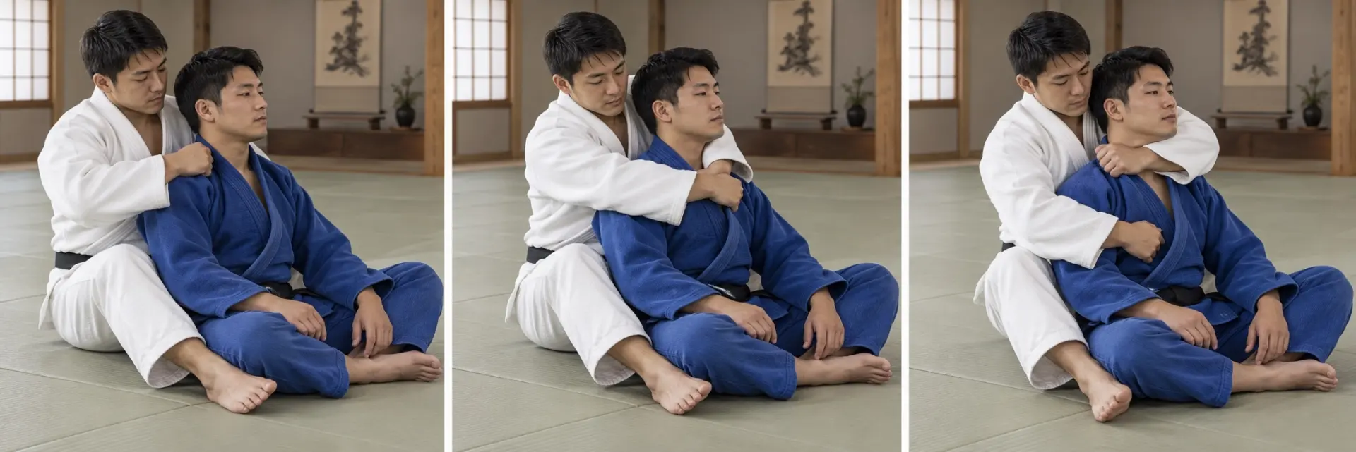 Kataha-jime technique shape: Apply and release safely.