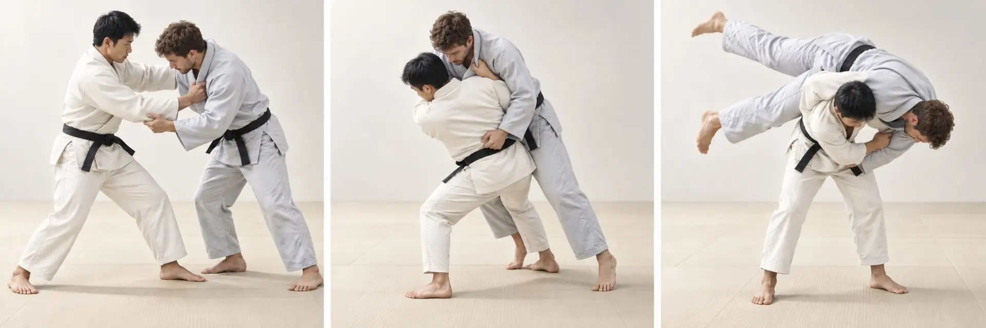 O-goshi technique shape: Rotate and guide.