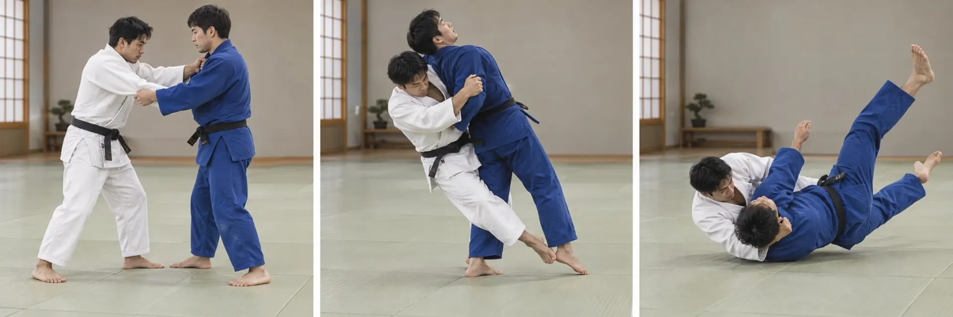 O-soto-makikomi technique shape: Complete the defining action.