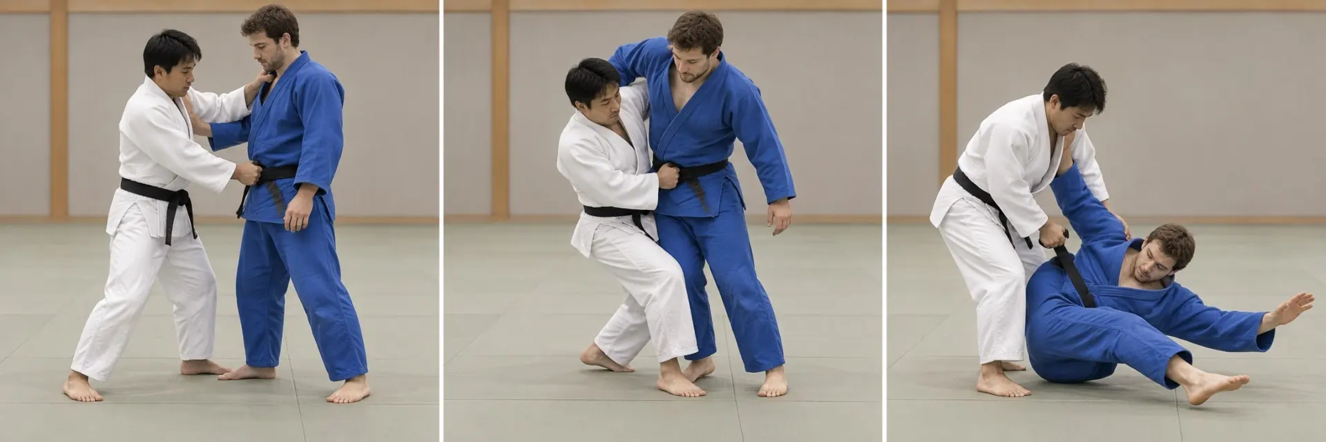 Obi-otoshi technique shape: Complete the defining action.