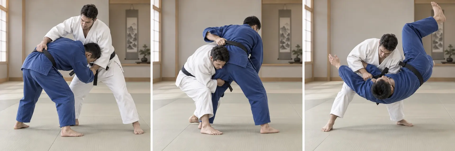 Obi-tori-gaeshi technique shape: Complete the defining action.