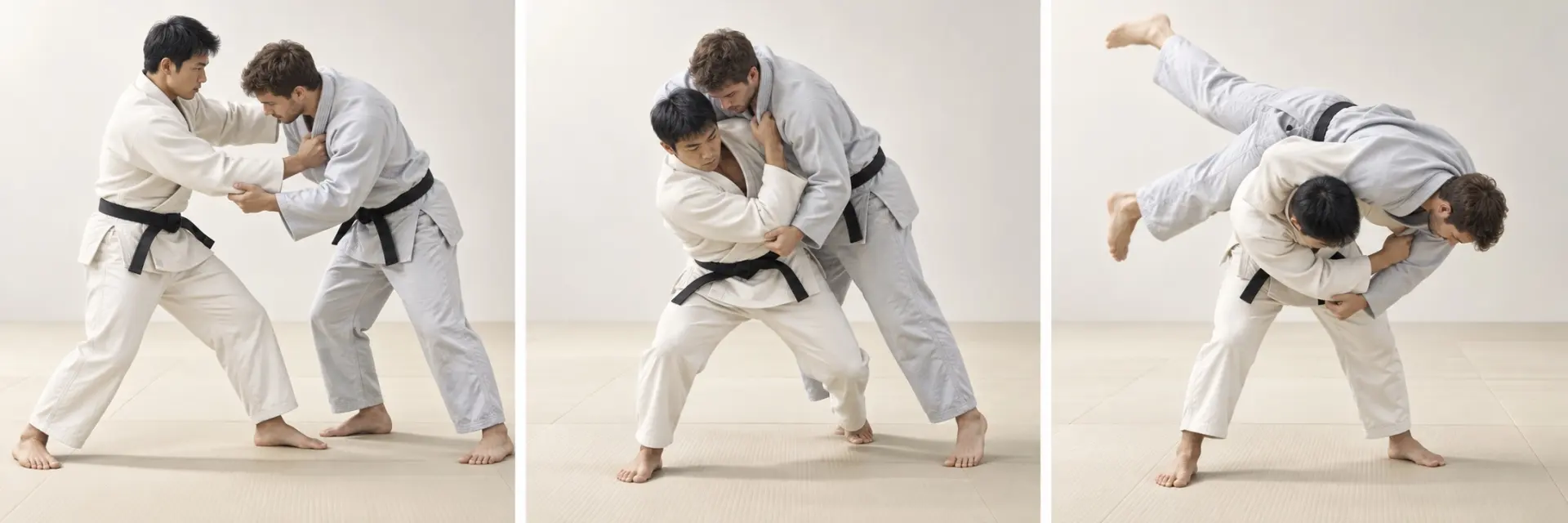 Seoi-nage technique shape: Guide forward over the shoulder.