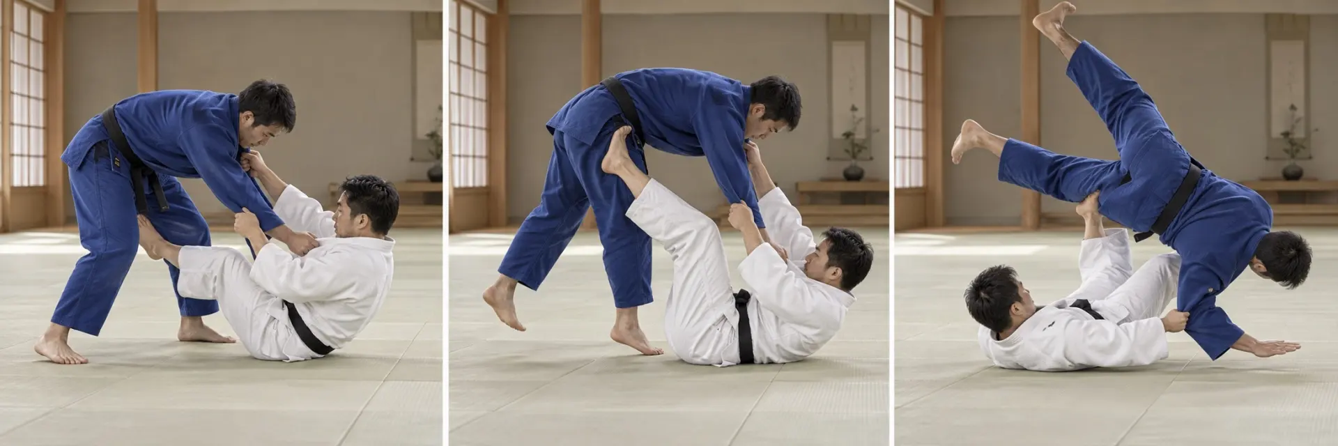 Sumi-gaeshi technique shape: Complete the defining action.