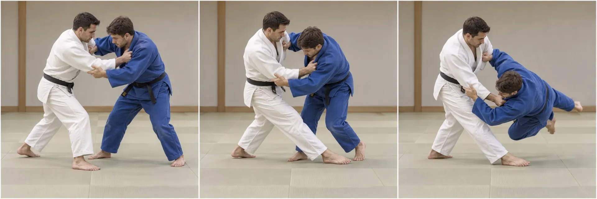 Tai-otoshi technique shape: Complete the action.