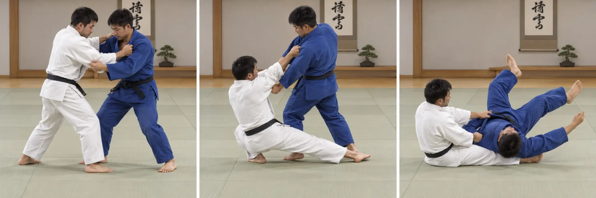 Tani-otoshi technique shape: Complete the defining action.
