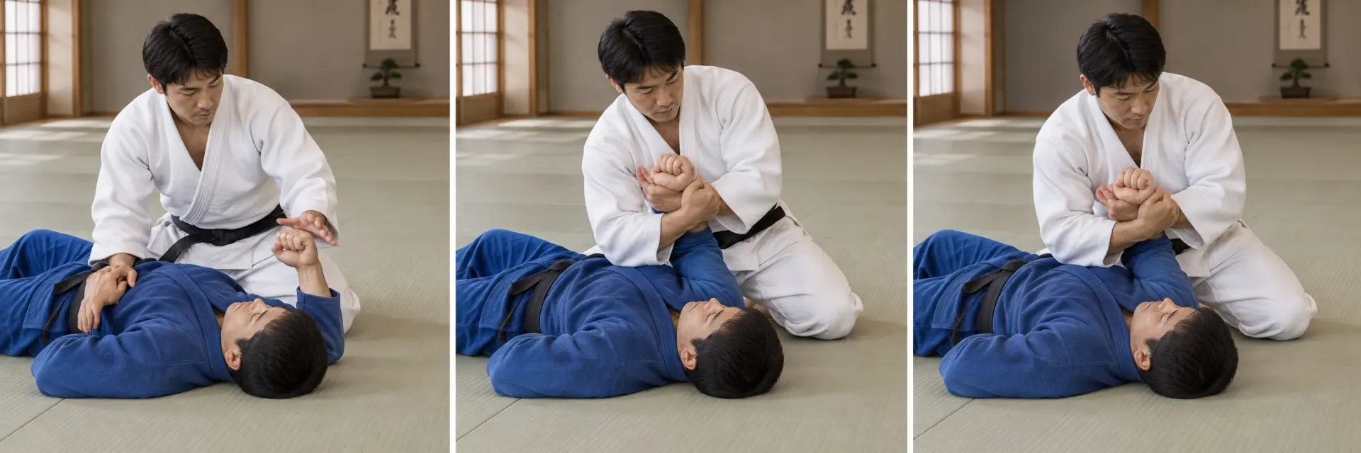 Ude-garami technique shape: Apply and release safely.