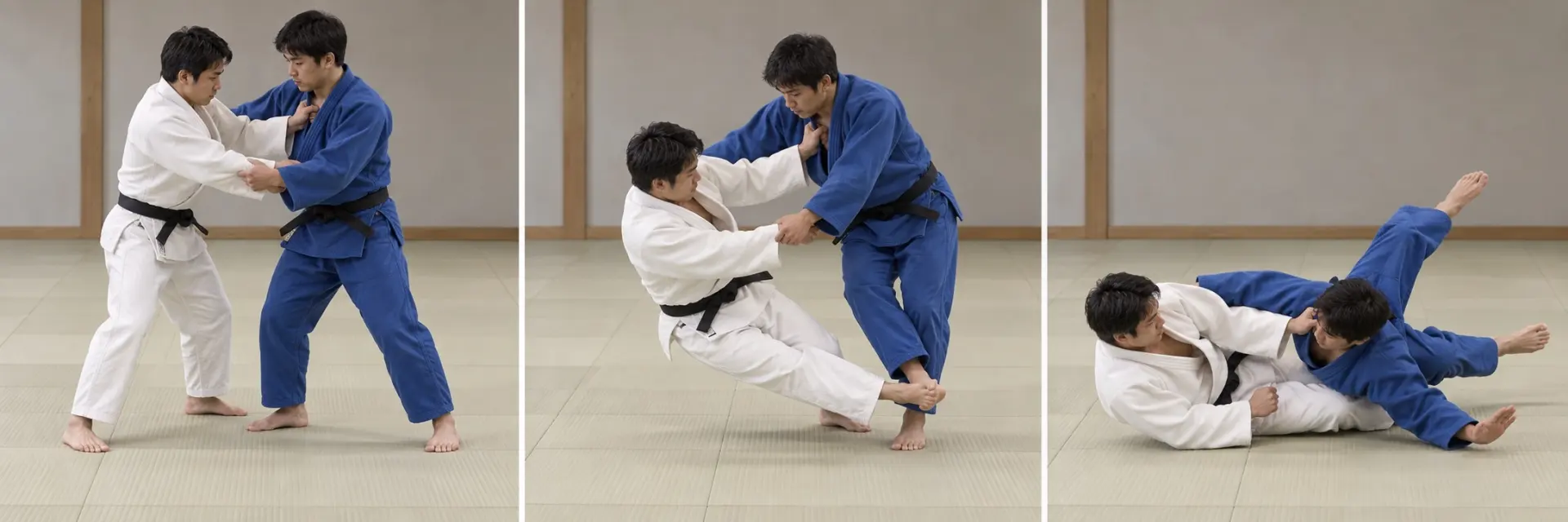 Yoko-gake technique shape: Complete the defining action.