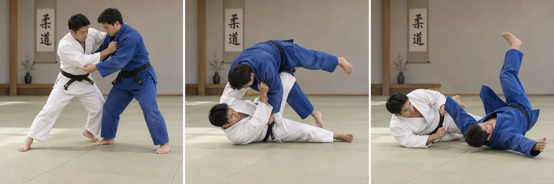 Yoko-guruma technique shape: Complete the defining action.